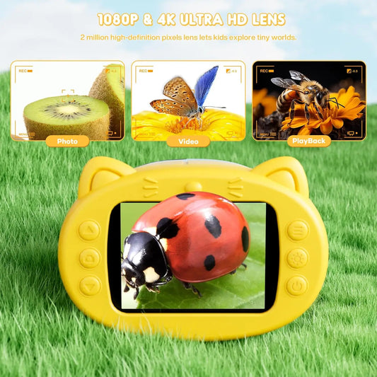 Kids Digital Microscope – 1000X Pocket Explorer with 2.4" HD Screen
