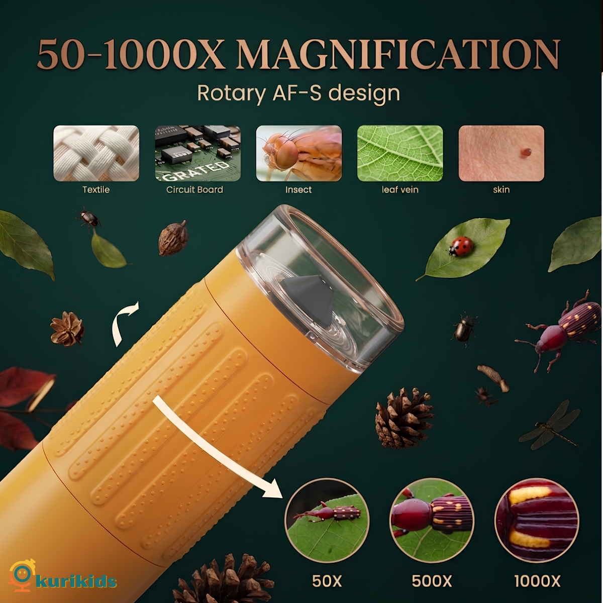 The BugScope: Digital Microscope for Kids with a 2.0 inch Screen (YELLOW ONLY)
