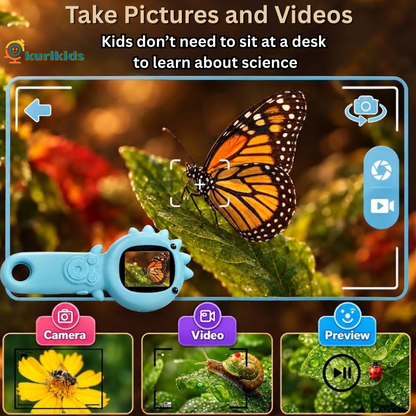 The DinoScope: Digital Microscope for Toddlers (BLUE ONLY)