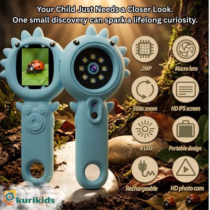 The DinoScope: Digital Microscope for Toddlers (BLUE ONLY)